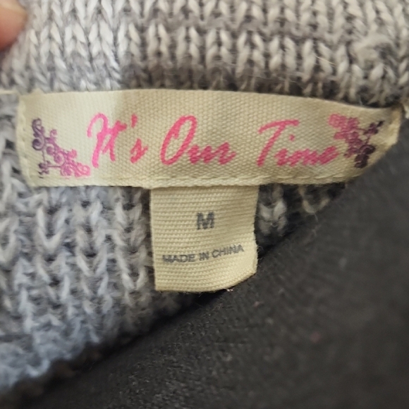 Juniors' It's Our Time Lace-Up Sweater - Picture 2 of 6